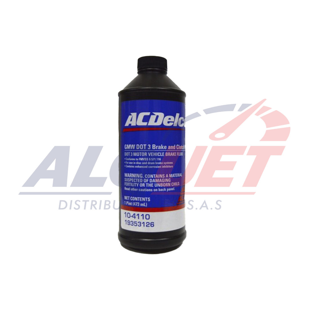 LIQUIDO DE FRENOS DOT-3 ACDELCO Cj x 12 (350ml) COD 19315427