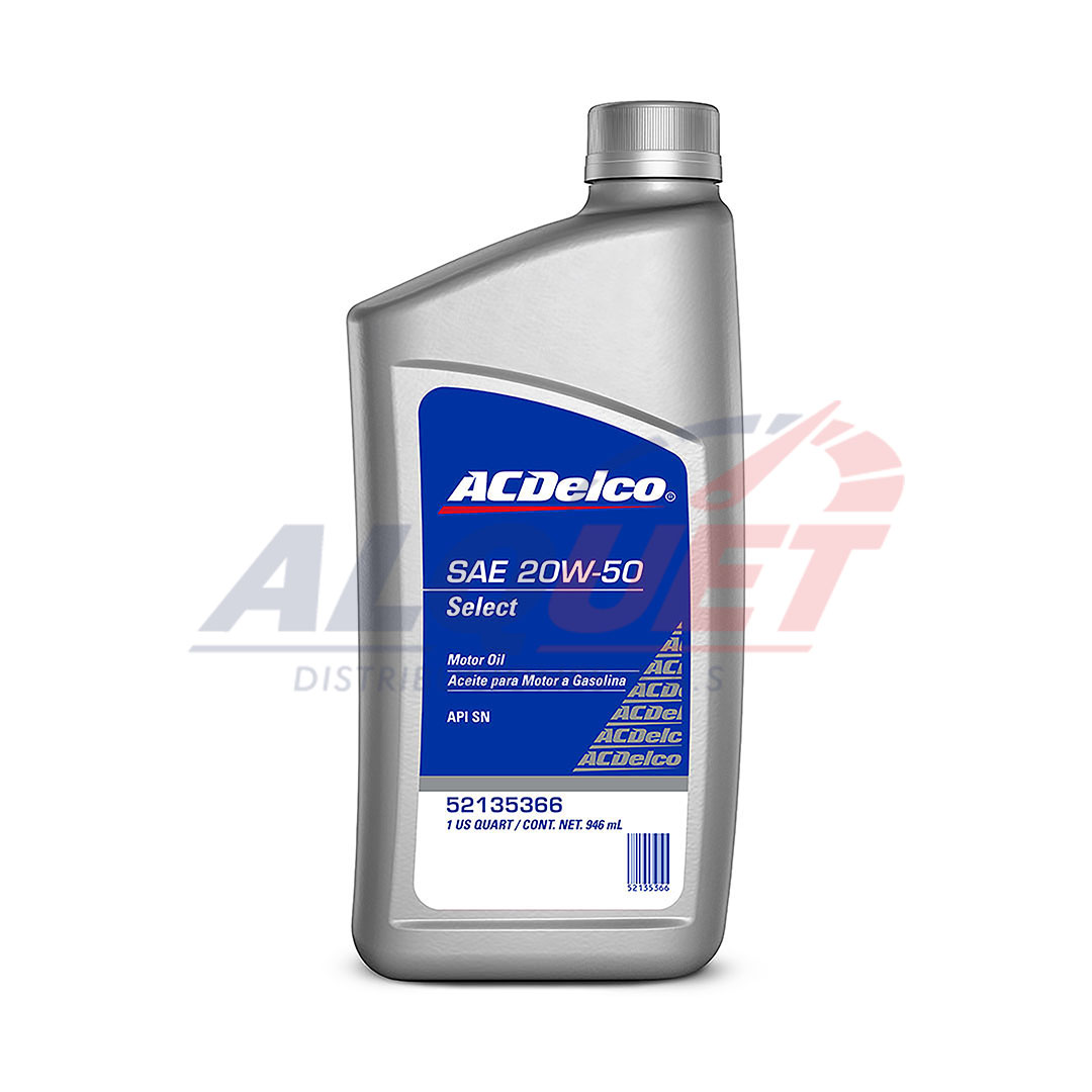 ACDELCO SELECT SAE 20W50 SN Caja x 12 qt