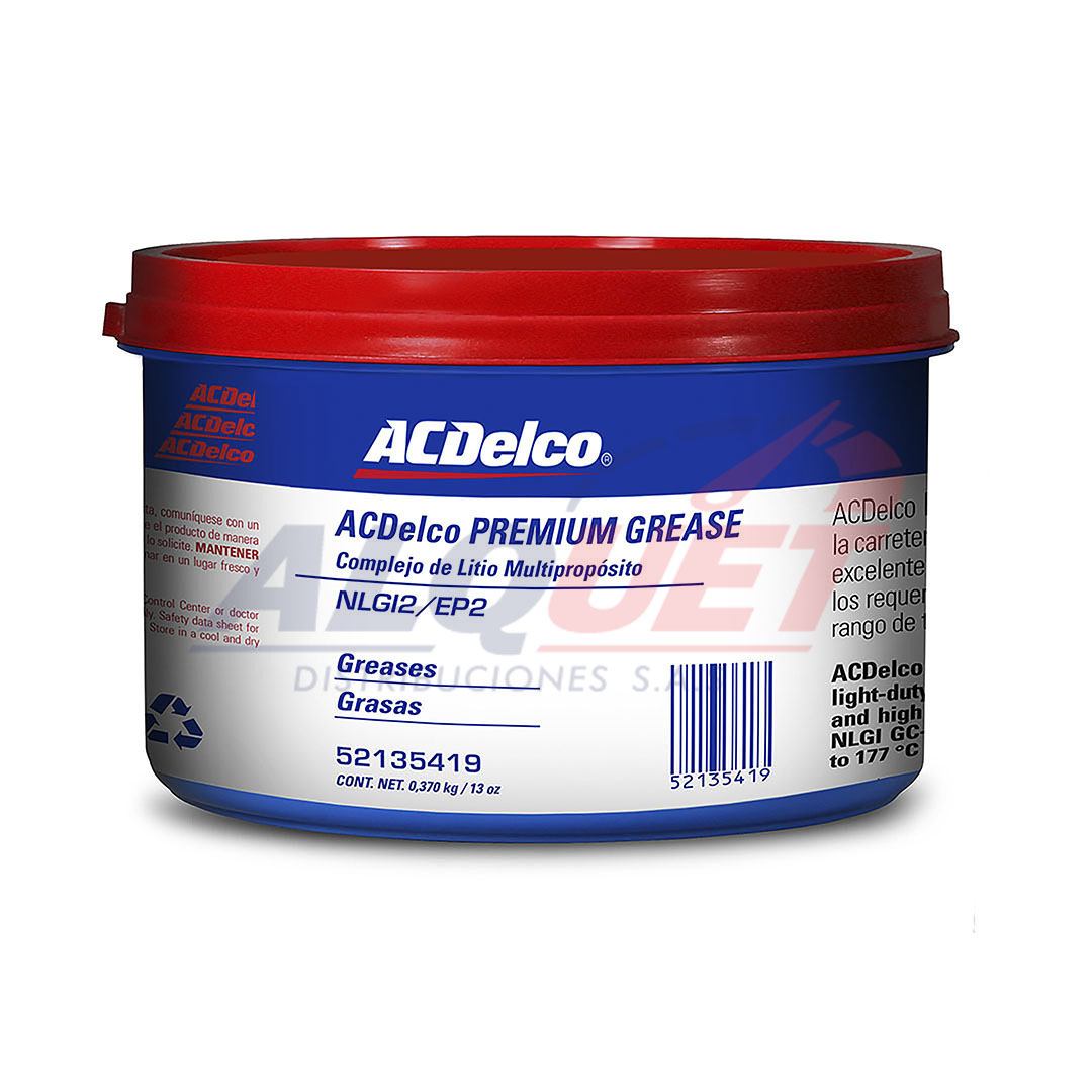 ACDELCO PREMIUM GREASE COMPLEJO LITIO EP-2 azul alta temp Caja 36 x 1 lb