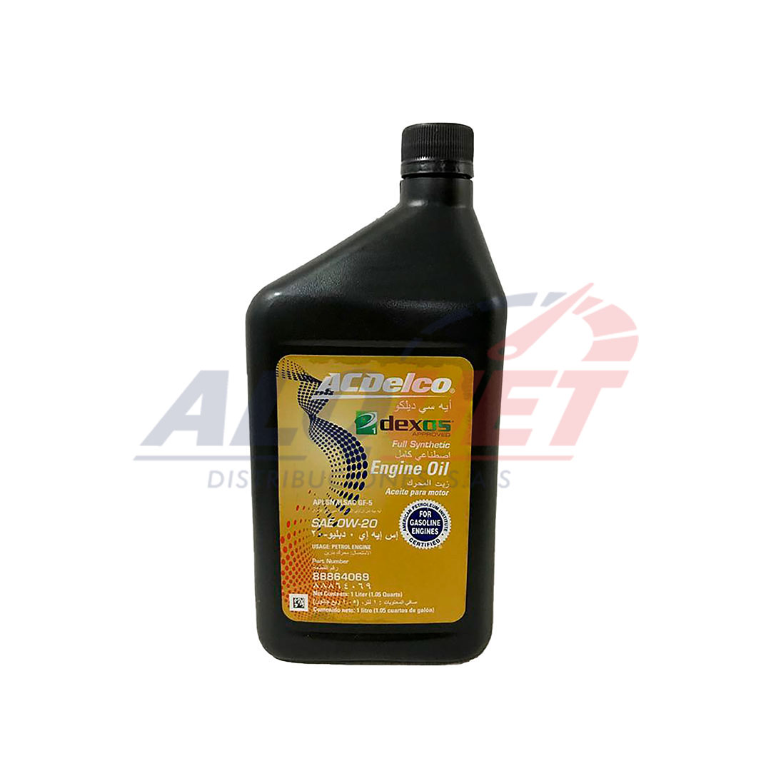 ACDELCO SUPREME PLUS SAE 0W20 SN Plus Dexos 2 Generation 2 ILSAC GF-5 Caja x 12 qt